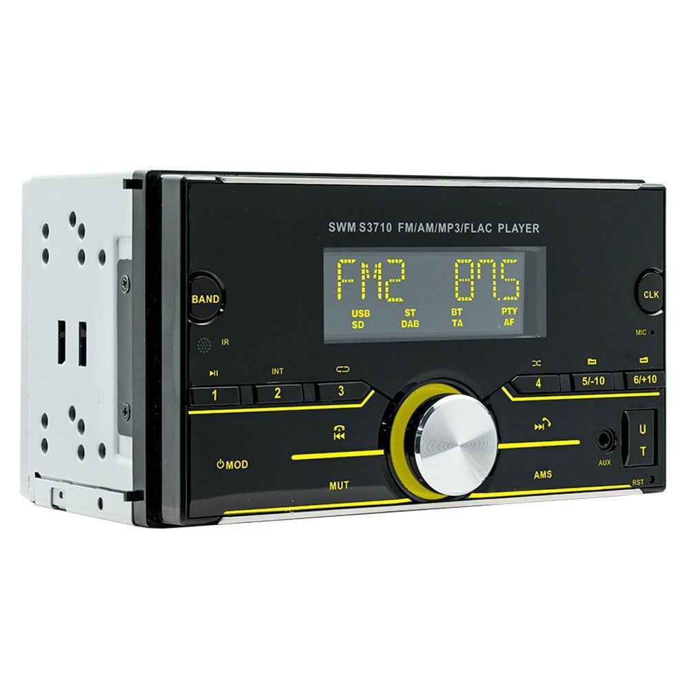 S3710 Dual Din 12V Car MP3 Player Colorful Lights Bluetooth-compatible TF Card USB FM Radio Amplifier