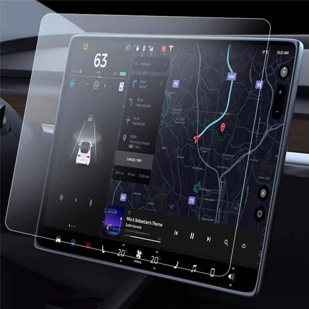 For Tesla Model 3 / Y Matte Car Display Navigation Screen Tempered Glass Protector Film