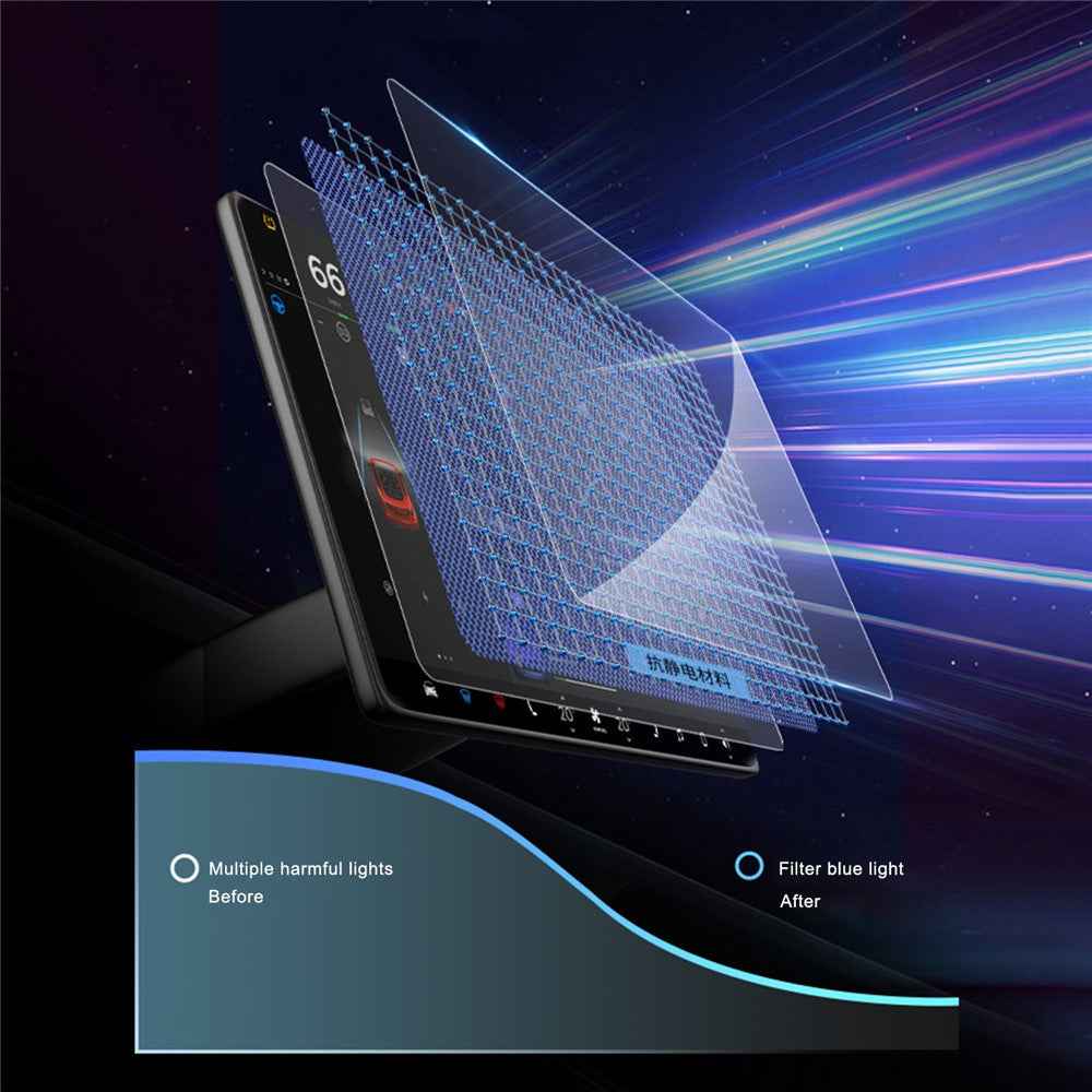 For Tesla Model Y (2021-2024) / Model 3 (2017-2022) 15.6 inch (35 x22.7cm) HD Clear Car Display Navigation Screen Protector Tempered Glass Film