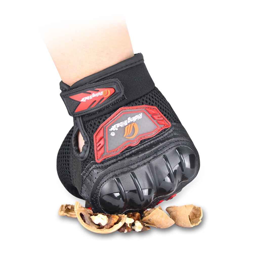 RIDING TRIBE MCS-47 Anti-Slip Motorcycle Riding Full Finger Gloves for Cycling Motorbike Sports - Red/XL