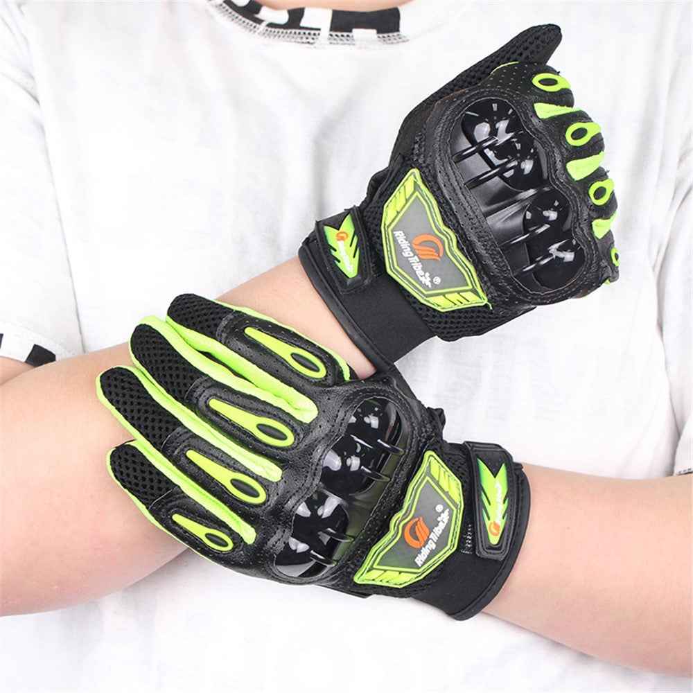 RIDING TRIBE MCS-47 Anti-Slip Motorcycle Riding Full Finger Gloves for Cycling Motorbike Sports - Green/XXL