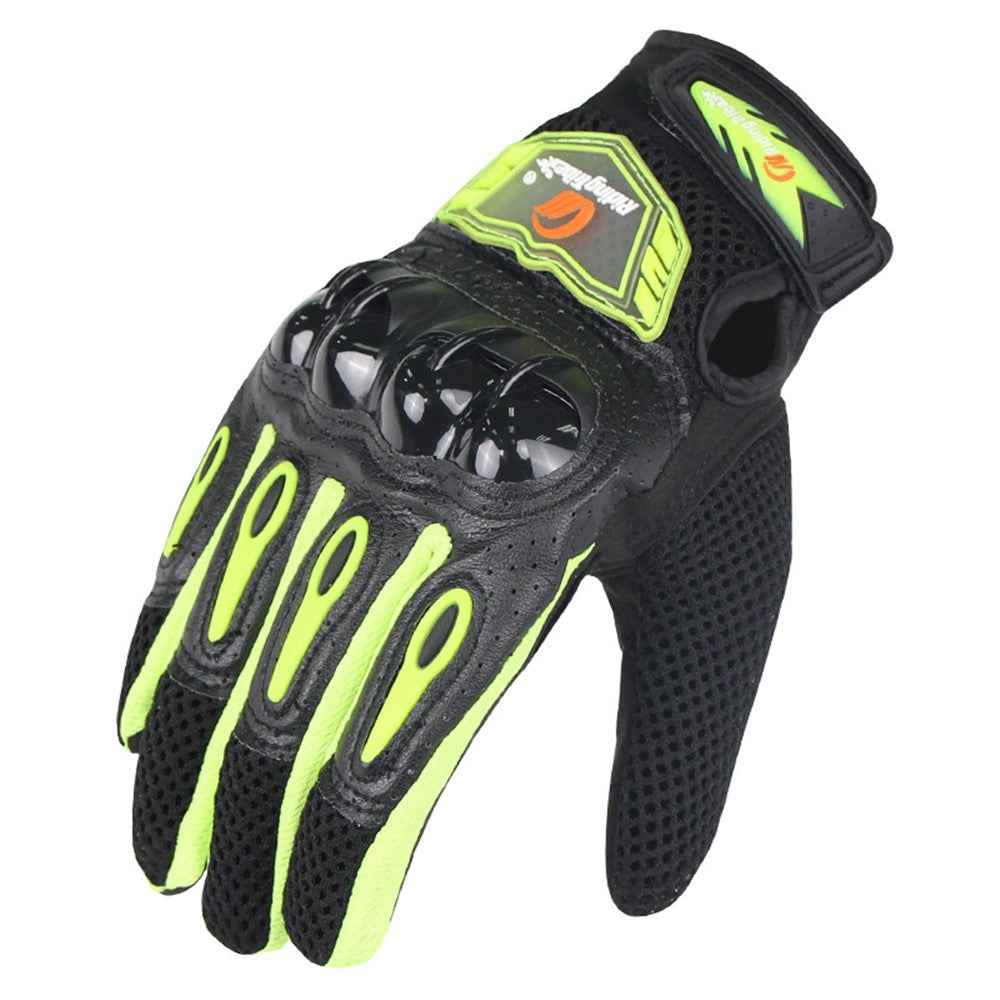 RIDING TRIBE MCS-47 Anti-Slip Motorcycle Riding Full Finger Gloves for Cycling Motorbike Sports - Green/XXL