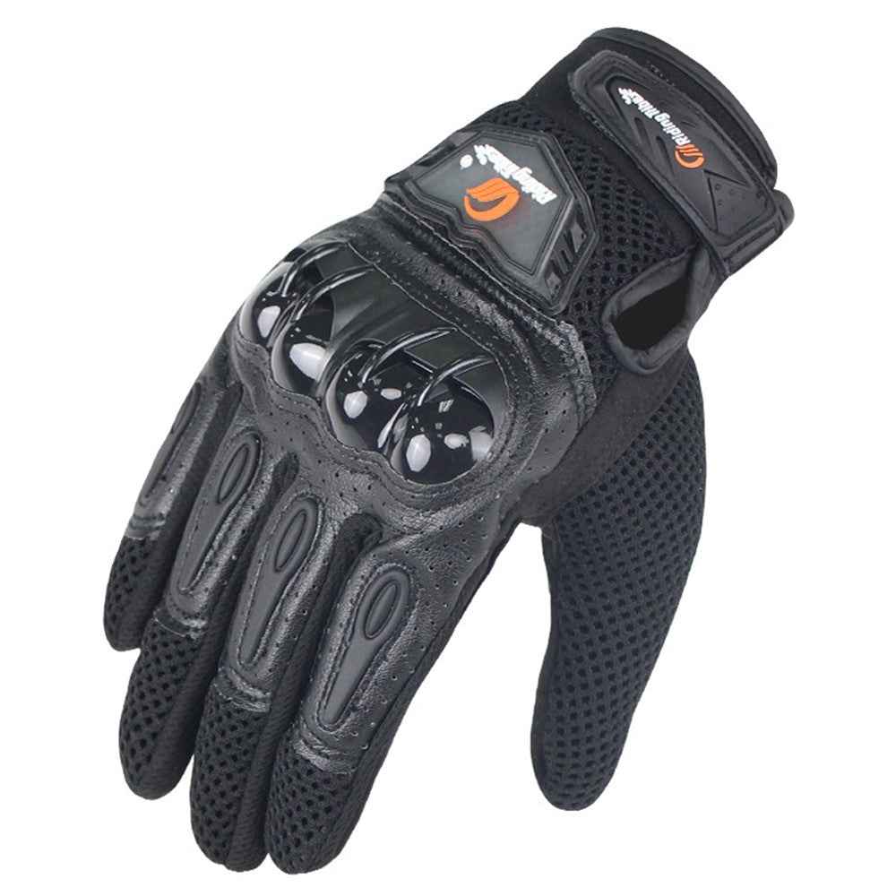 RIDING TRIBE MCS-47 Anti-Slip Motorcycle Riding Full Finger Gloves for Cycling Motorbike Sports - Black/L