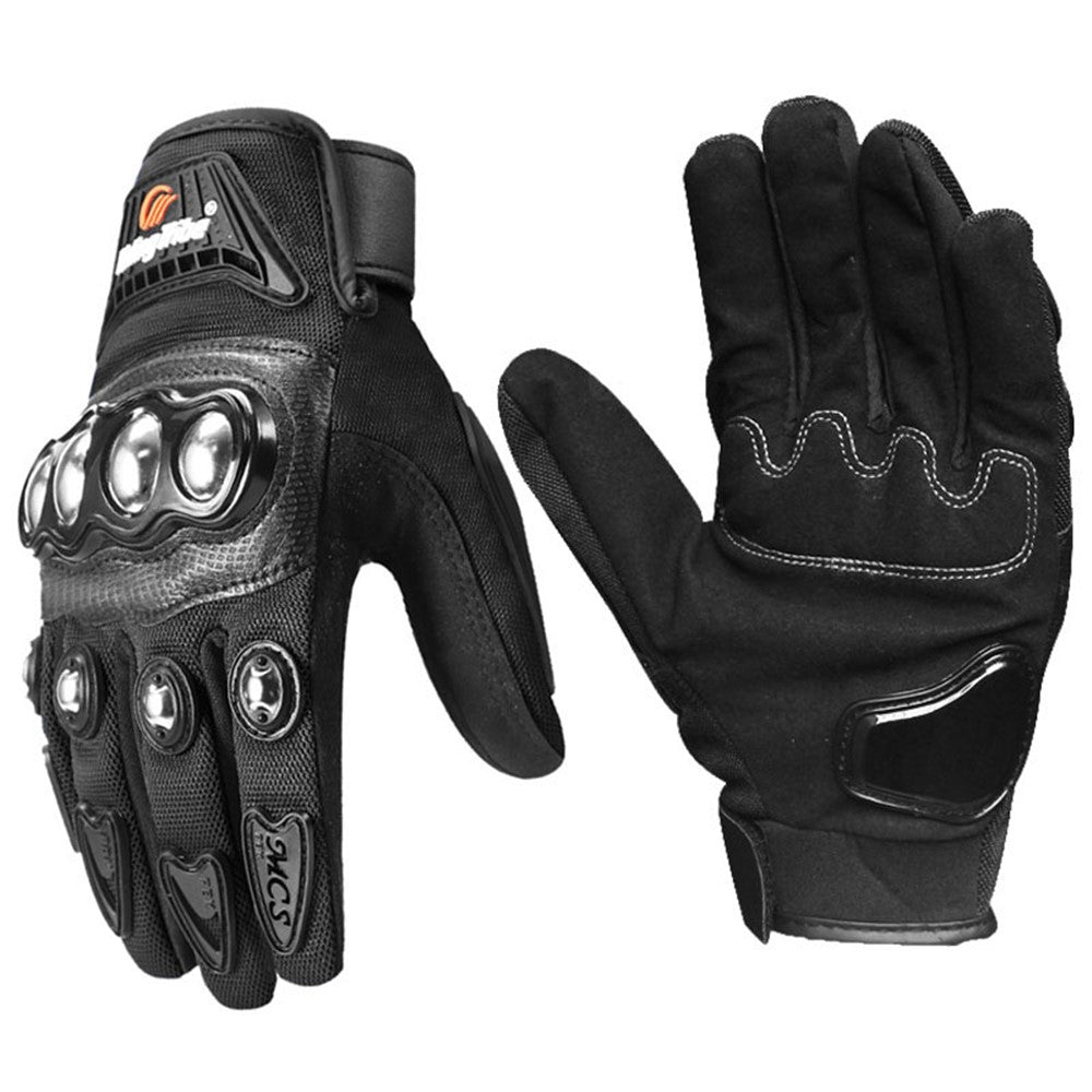 RIDING TRIBE MCS-29B Anti-fall Anti-slip Motorcycle Riding Gloves Outdoor Motocross Breathable Touch Screen Full Finger Gloves - Black/XXL