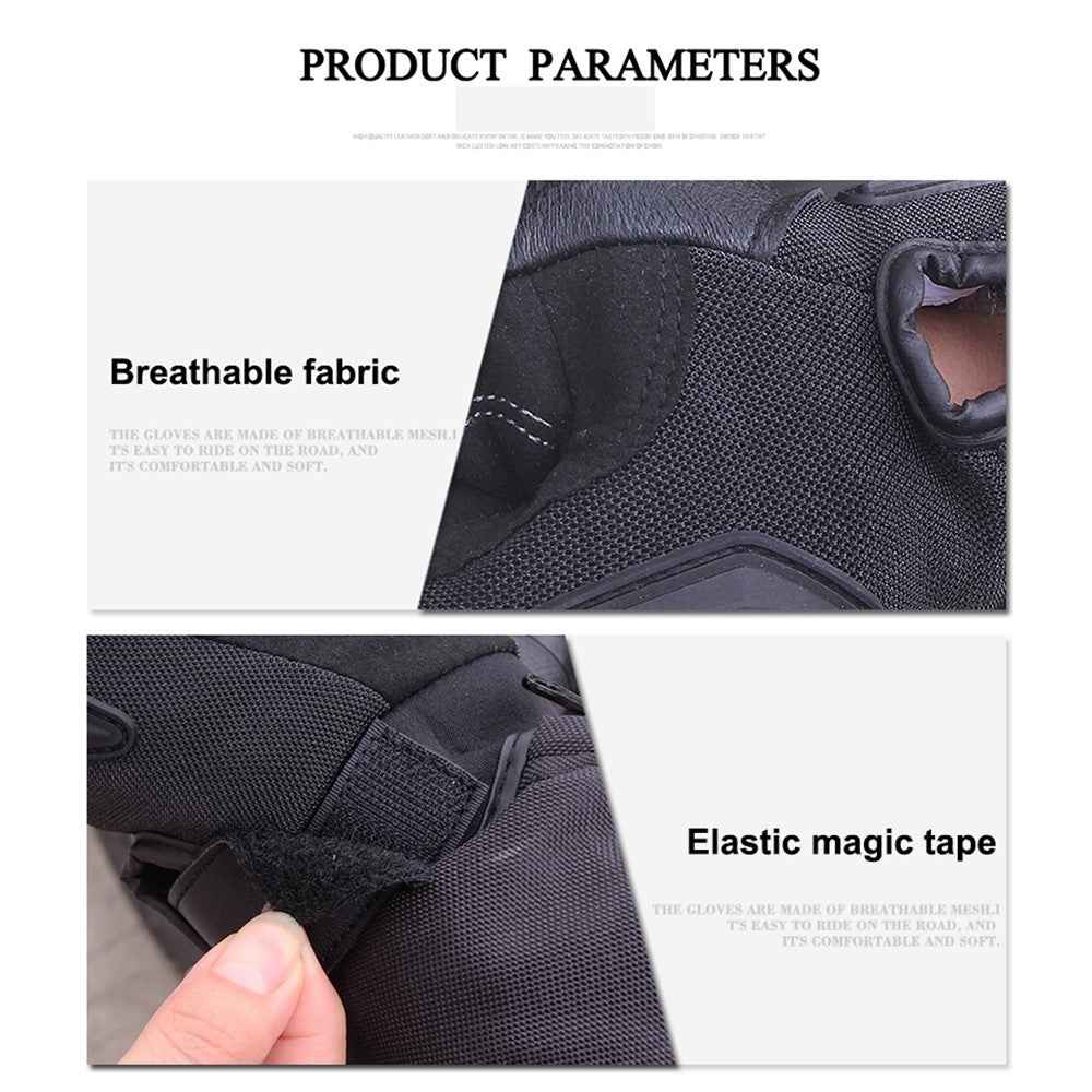 RIDING TRIBE MCS-29B Anti-fall Anti-slip Motorcycle Riding Gloves Outdoor Motocross Breathable Touch Screen Full Finger Gloves - Red/XL