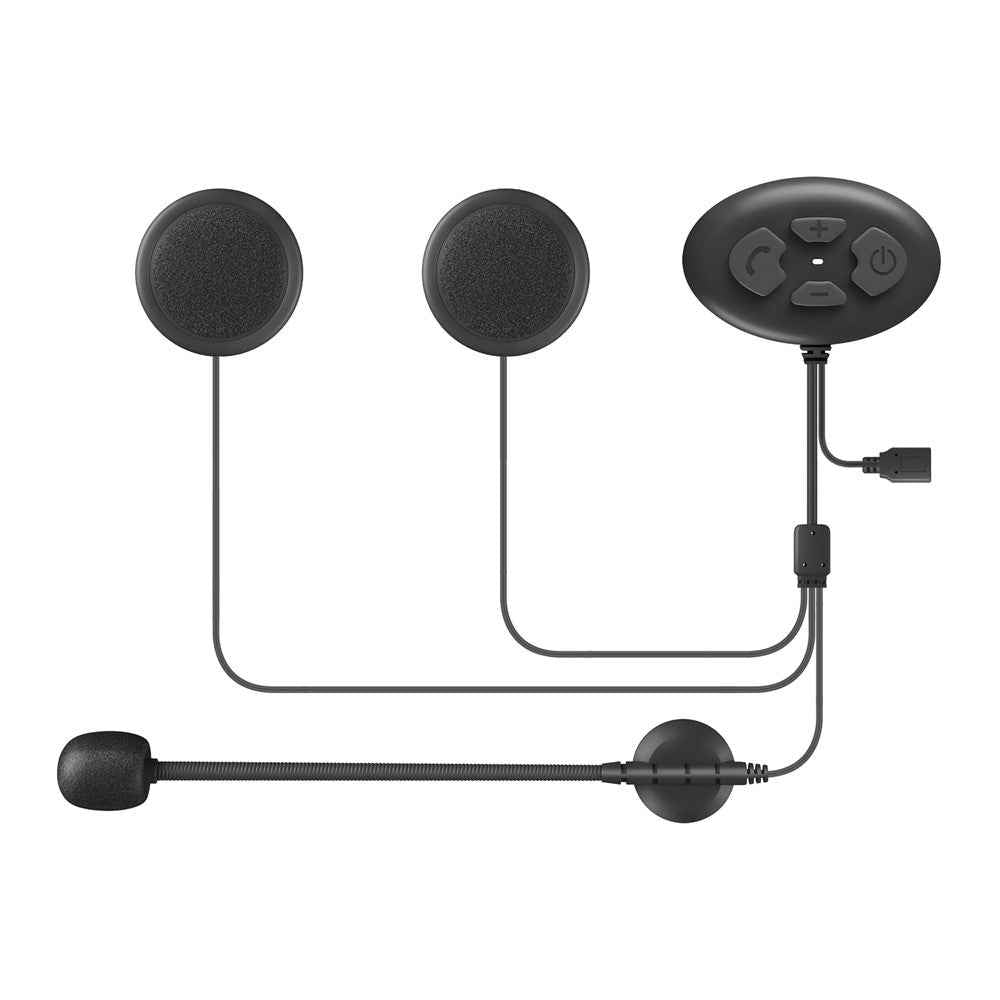 Wireless Bluetooth-compatible Helmet Intercom Headset Call + Music + FM Waterproof Headphone