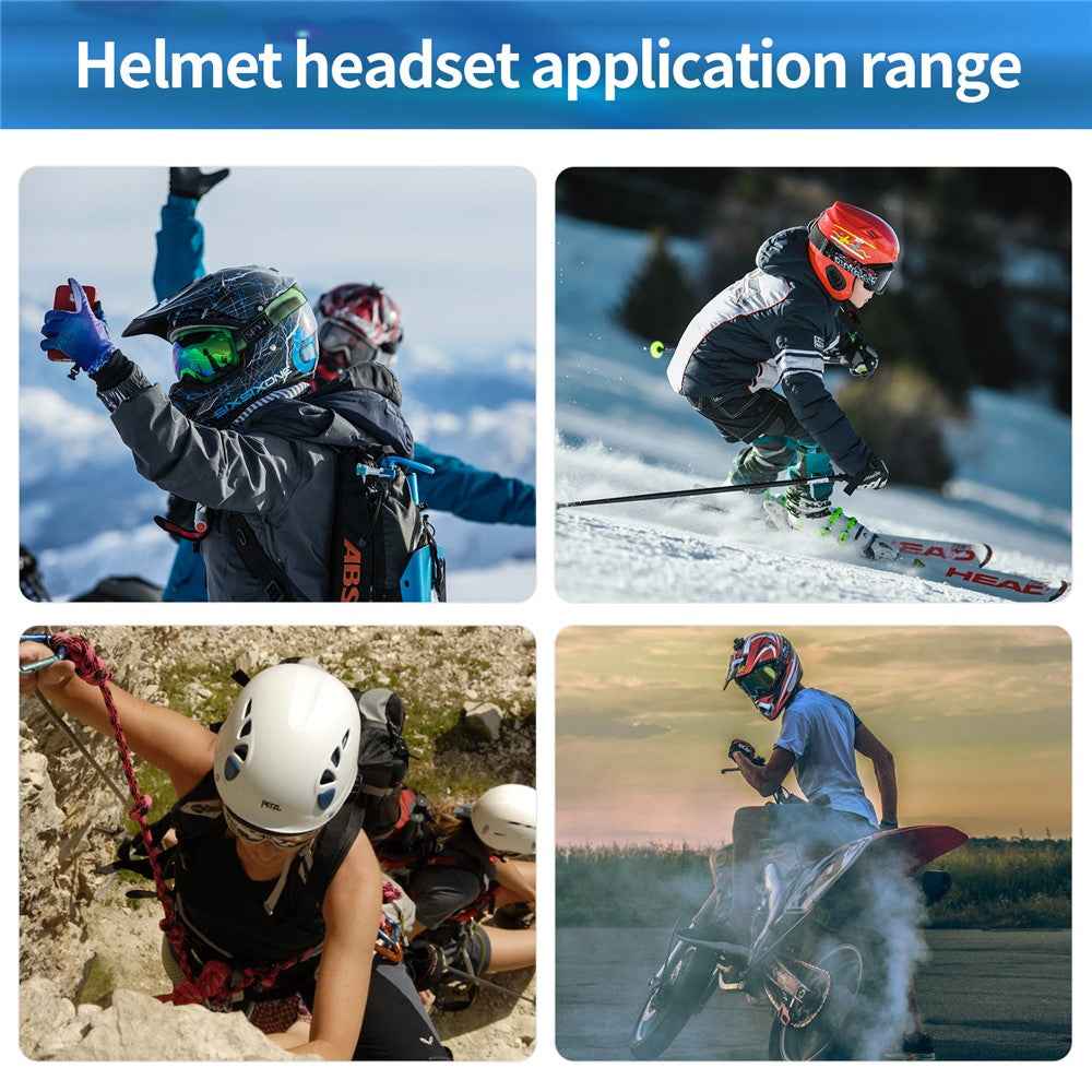 YZ06 Multi-function Bluetooth-compatible Helmet Headset Dust-proof Water-Resistant Wireless Headphone with Stereo Sound/FM Radio for Riding Cycling