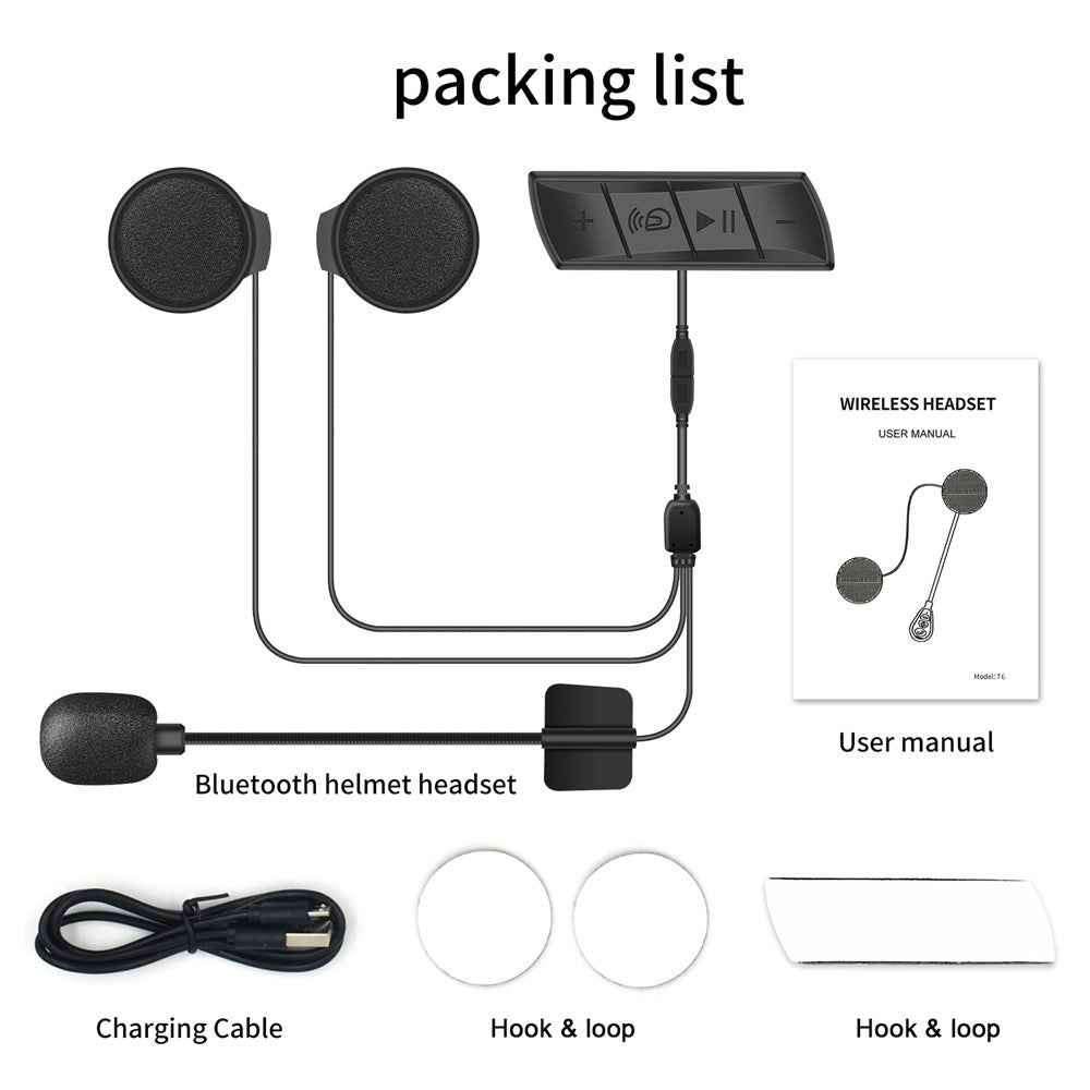 M7 Wireless Headphone Bluetooth-compatible 5.0 Helmet Headset Stereo Sound Waterproof Auto Answer Earphone with FM Radio