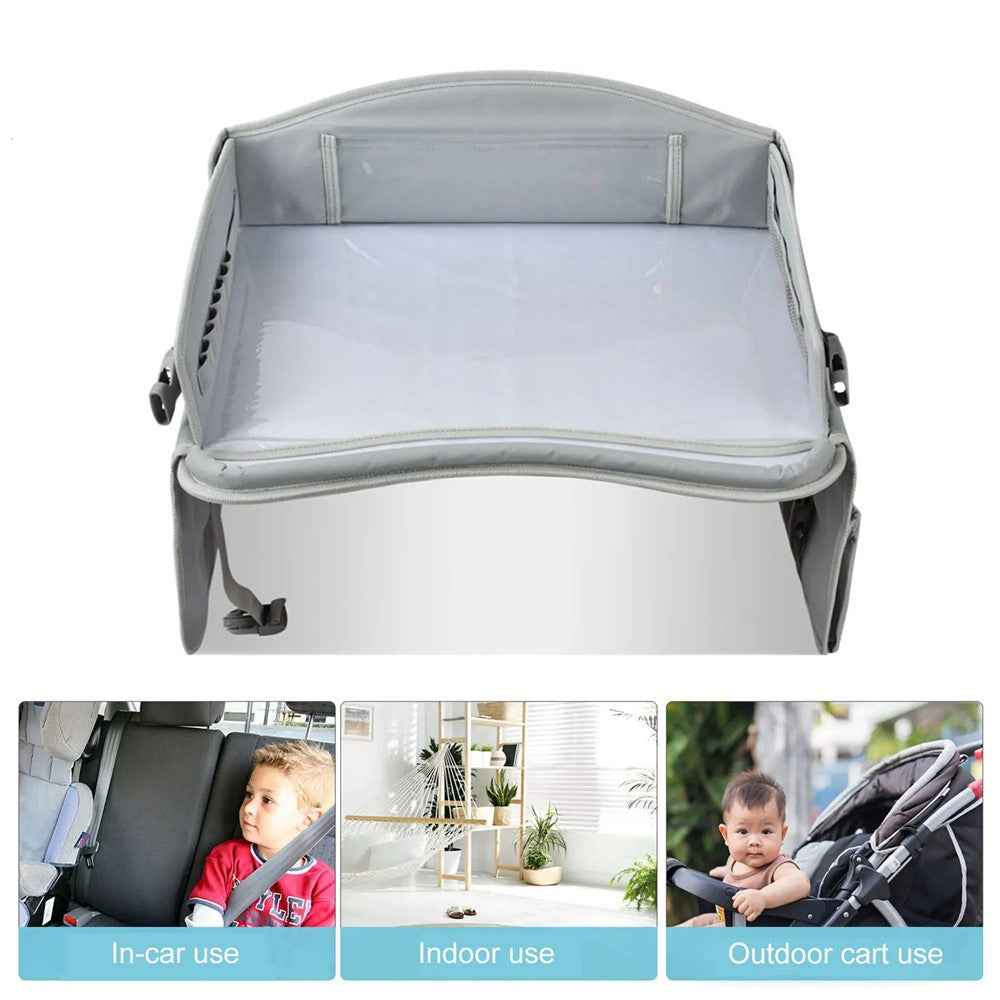 Kids Car Seat Lap Desk Oxford Cloth Travel Tray Drawing Writing Table for Children
