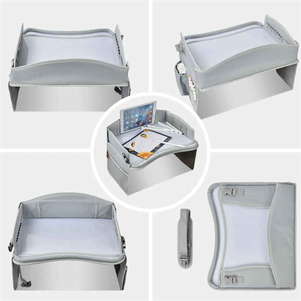 Kids Car Seat Lap Desk Oxford Cloth Travel Tray Drawing Writing Table for Children