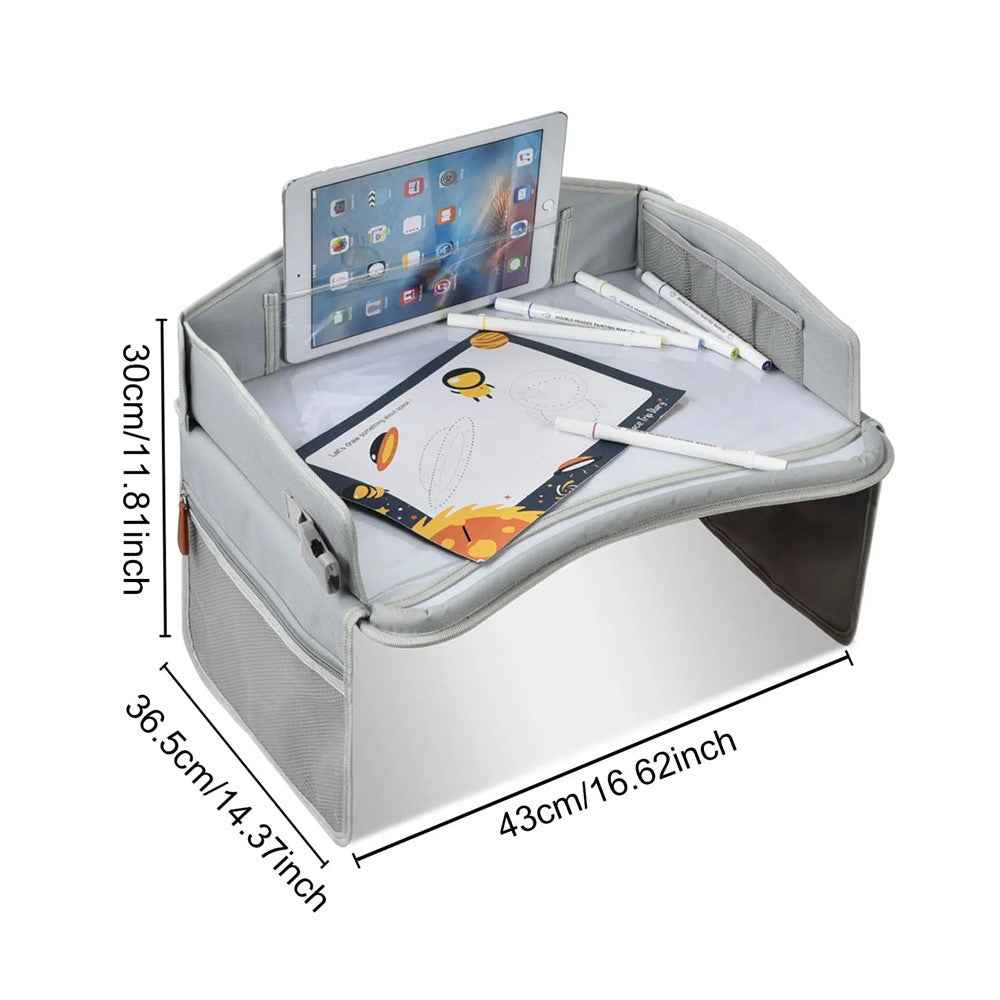 Kids Car Seat Lap Desk Oxford Cloth Travel Tray Drawing Writing Table for Children