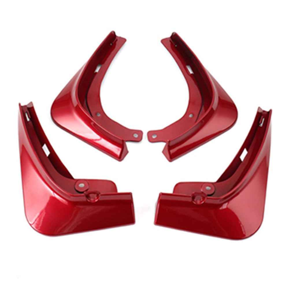 4PCS Mud Flap Mud Guard for Tesla Model 3 No Drilling Car Front and Rear Wheel Fender - Red