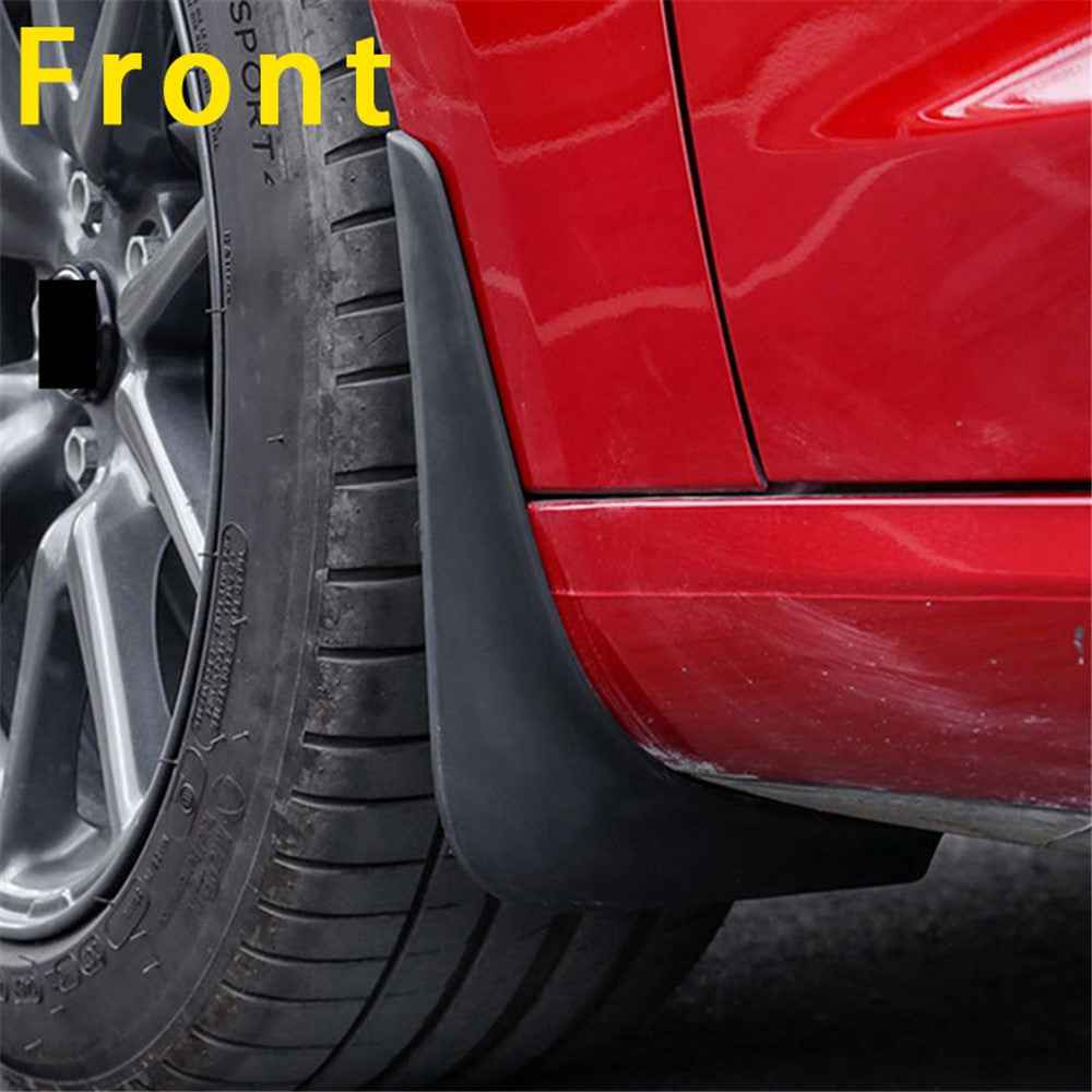 4PCS No Drilling Car Front and Rear Wheel Fender Mud Flap Mud Guard for Tesla Model Y - Matte Black