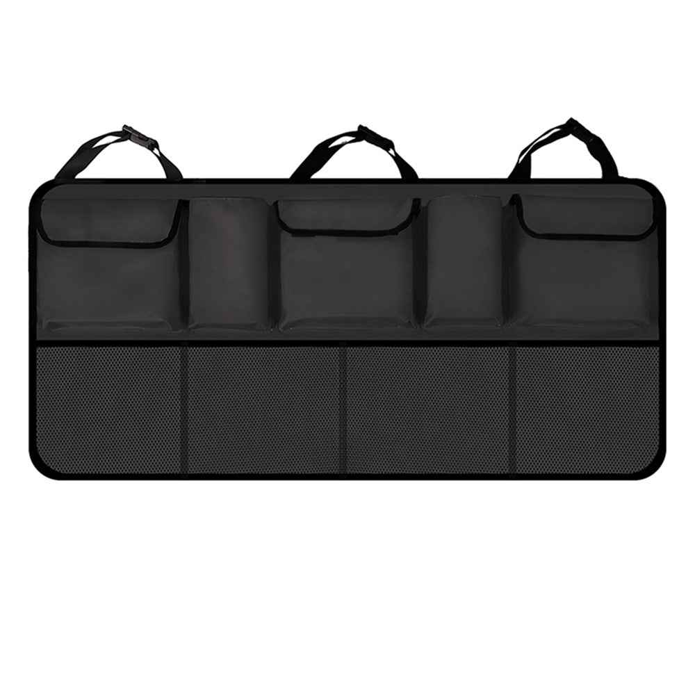 105x52cm Car Rear Seat Back Organizer Auto Trunk Cargo Storage Bag Mesh Pocket - Black