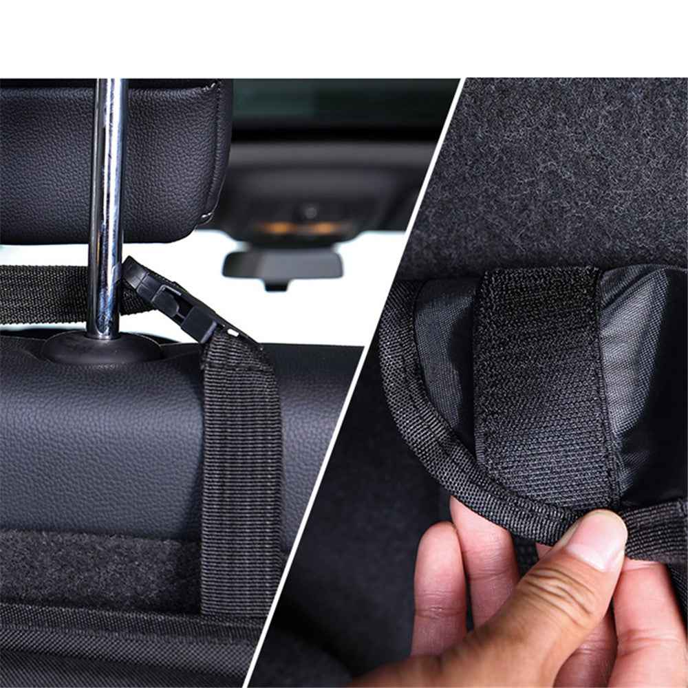 105x52cm Car Rear Seat Back Organizer Auto Trunk Cargo Storage Bag Mesh Pocket - Black