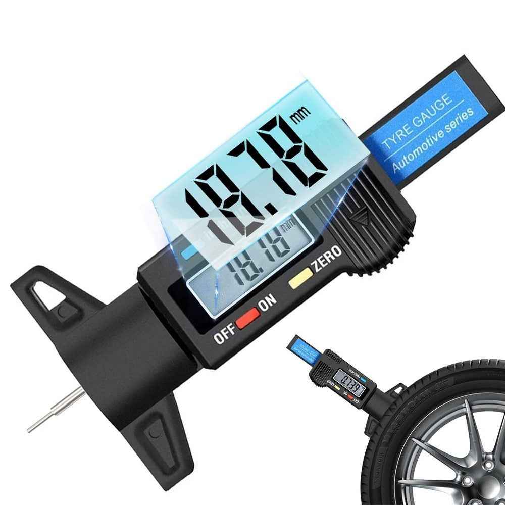 0-25.4mm LCD Display Digital Depth Measurer Gauge Car Tyre Tread Tire Wear Detection Caliper Tool