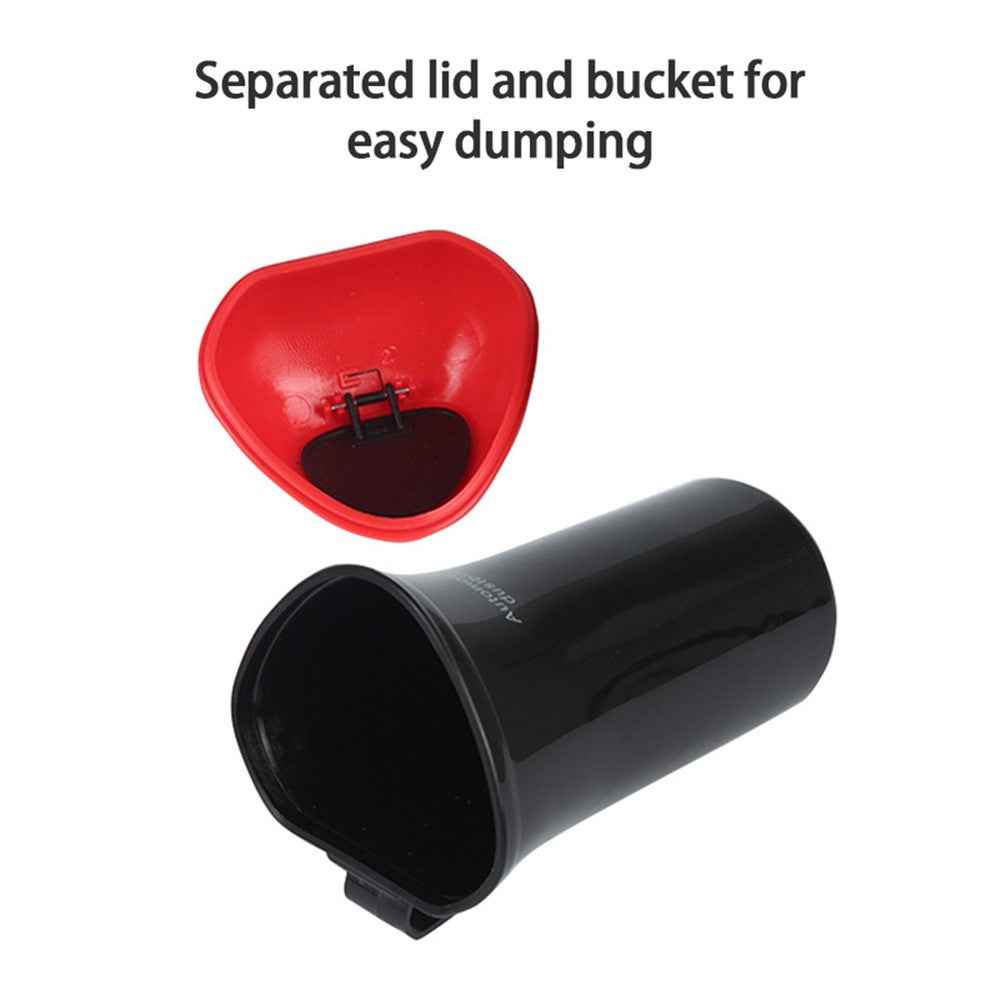 Mini Car Trash Can Push Lid Design Garbage Holder Vehicle Door Cup Holder Seat Back Plastic Trash Bin Dustbin - Yellow