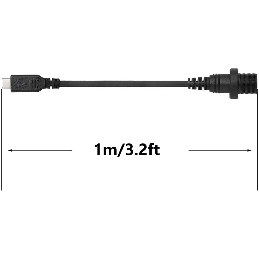 1m PC Extension Cable USB C 2.0 Male to Female Adaptor Cord Dashboard Data Cable for Desktop Computer Support Charging Data Sync - Black