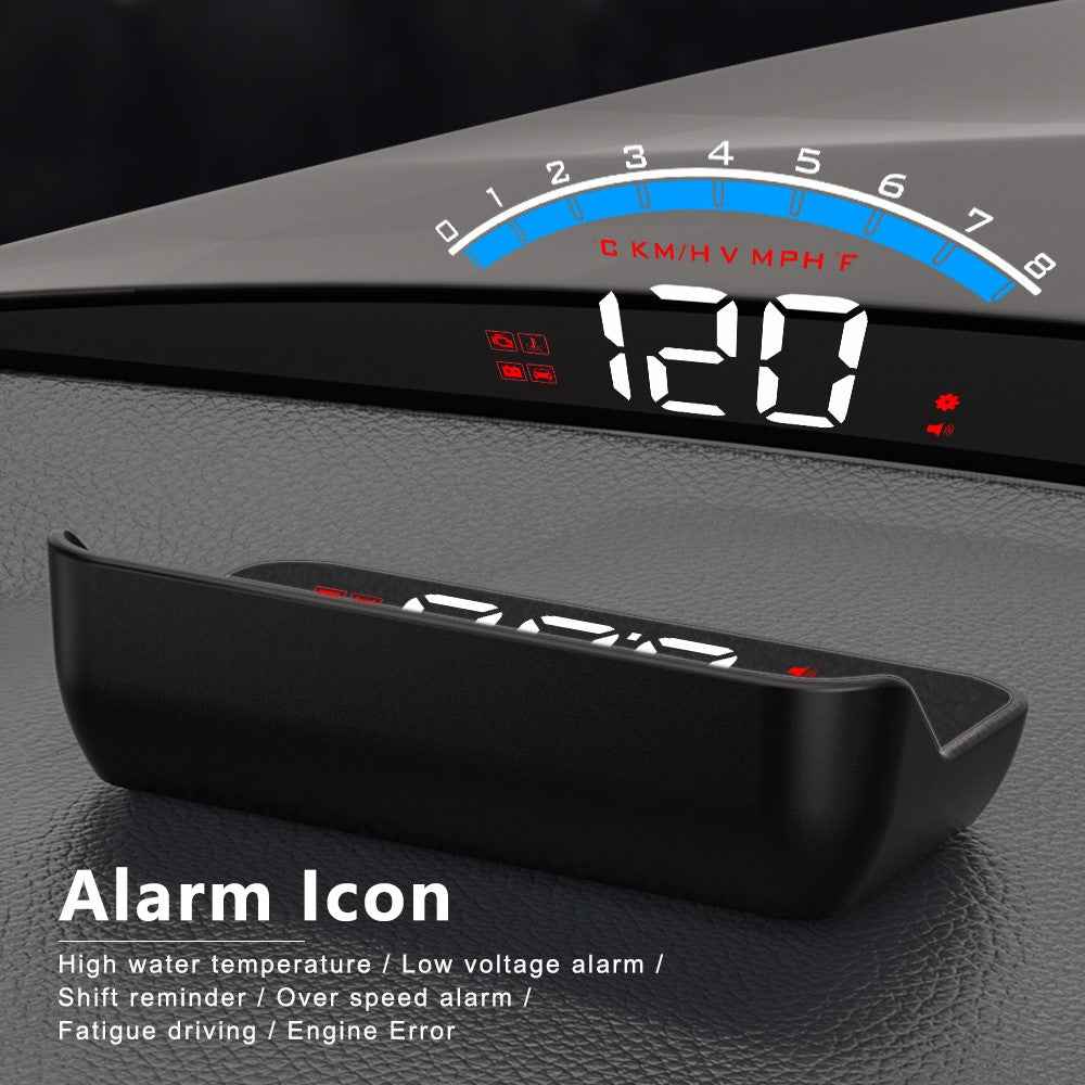 M6S Multifunctional 3.5 Inch Screen Head Up Display Car Electronic HUD Windshield Projector Overspeed Security Alarm