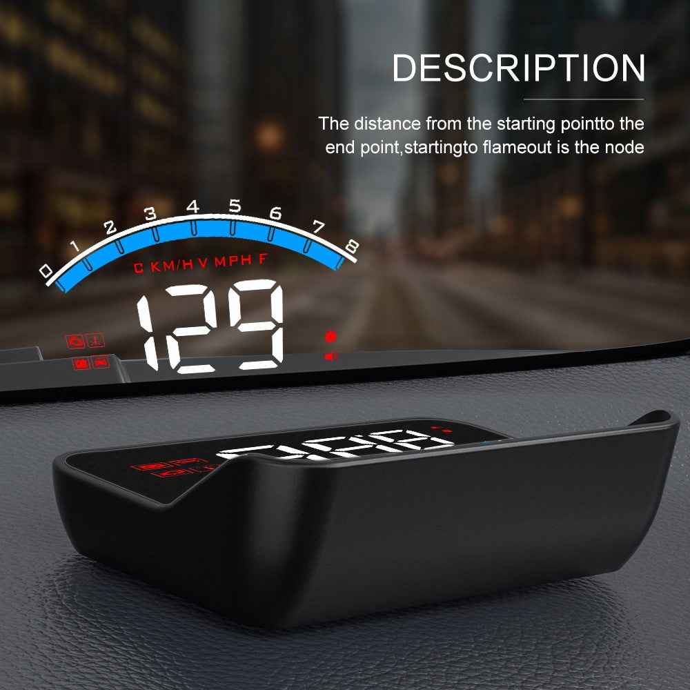 M6S Multifunctional 3.5 Inch Screen Head Up Display Car Electronic HUD Windshield Projector Overspeed Security Alarm
