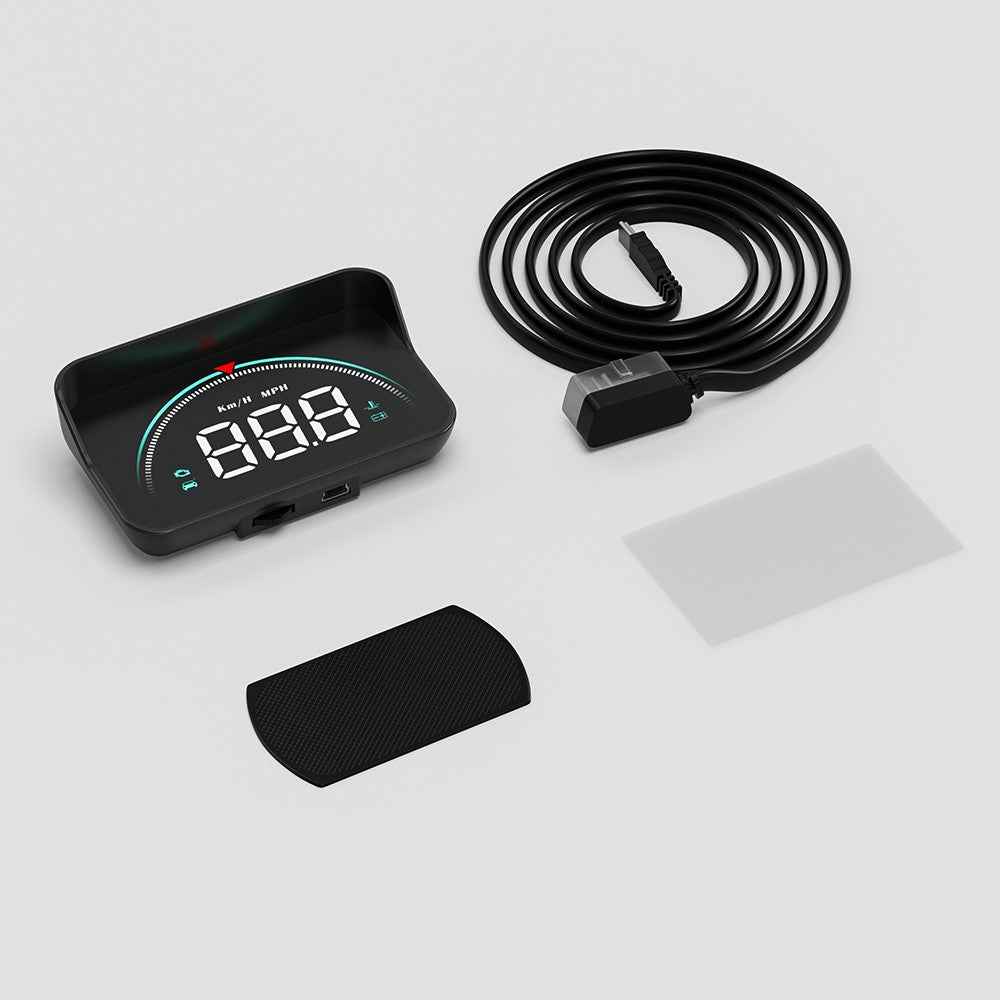 M6S Multifunctional 3.5 Inch Screen Head Up Display Car Electronic HUD Windshield Projector Overspeed Security Alarm