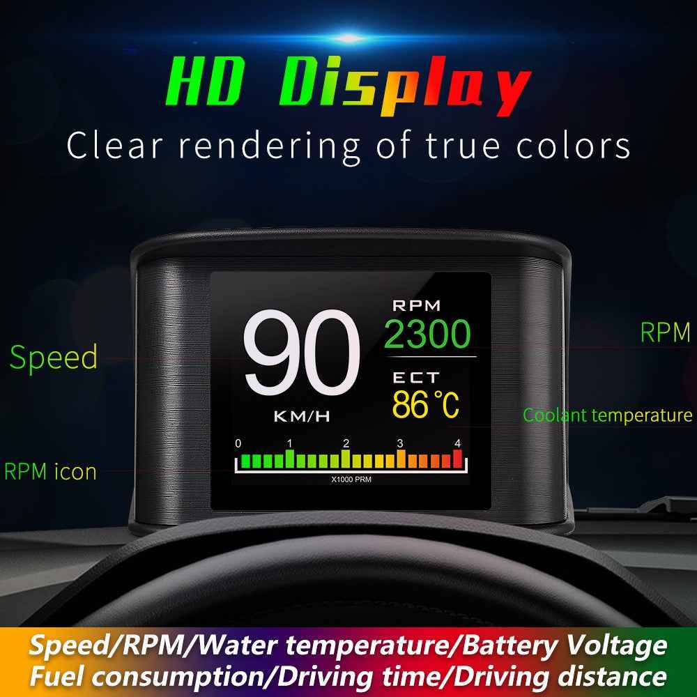 P10 Car Digital Speedometer Head Up Display On-Board Computer Fuel Consumption Auto Electronic Accessories