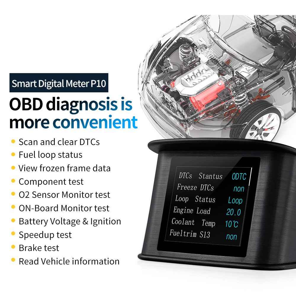 P10 Car Digital Speedometer Head Up Display On-Board Computer Fuel Consumption Auto Electronic Accessories