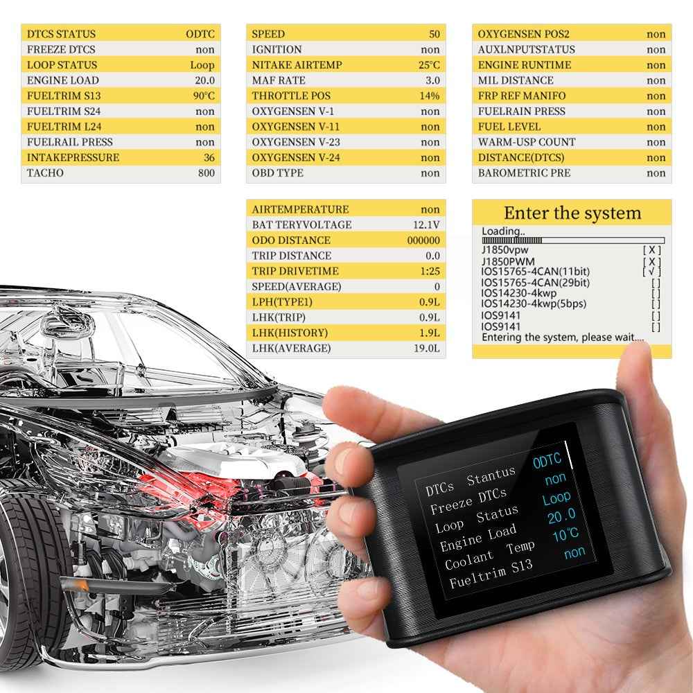P10 Car Digital Speedometer Head Up Display On-Board Computer Fuel Consumption Auto Electronic Accessories