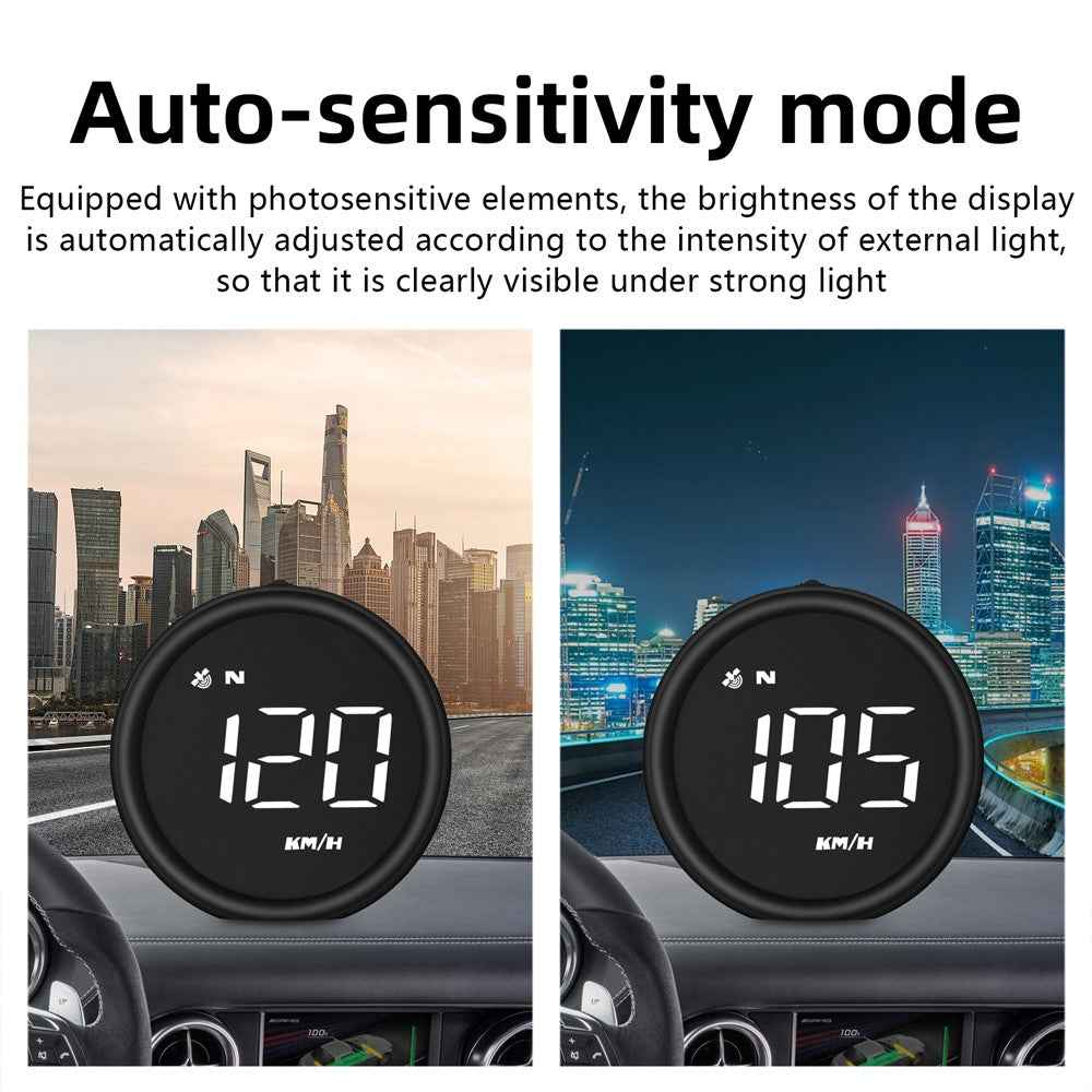 G1 Electronic Car Accessories HUD Head Up Display GPS Digital Auto Speedometer Overspeed Alarm Windshield Projector - White