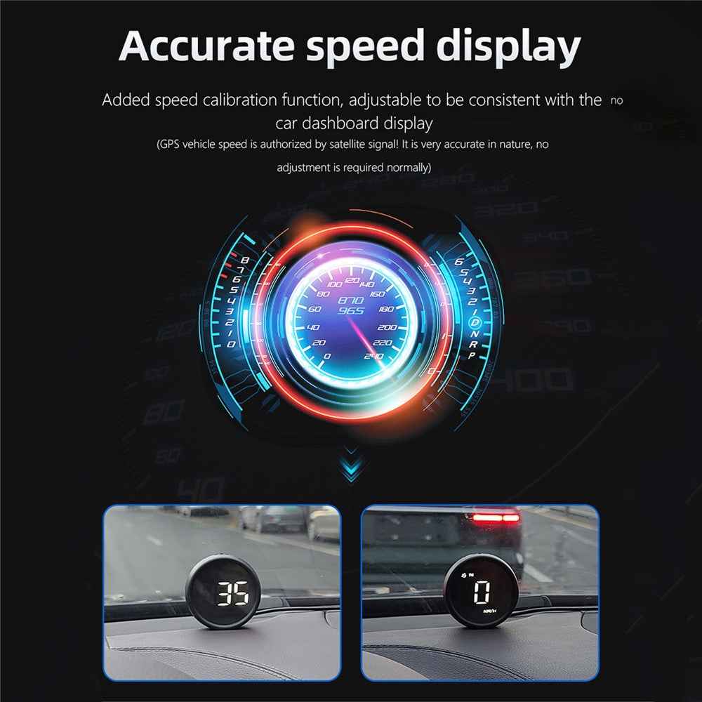 G1 Electronic Car Accessories HUD Head Up Display GPS Digital Auto Speedometer Overspeed Alarm Windshield Projector - Green