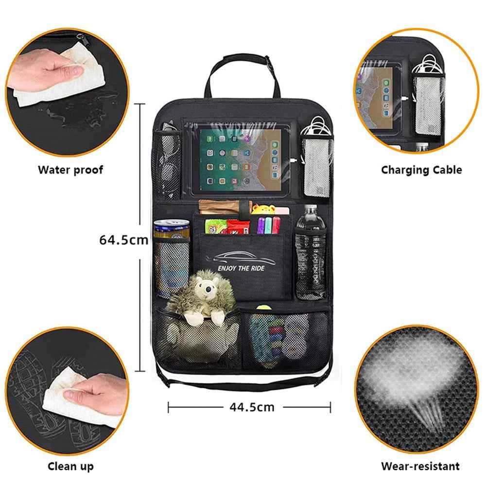 JINGDINGTAI TG-JJ004 Car Back Seat Hanging Storage Bag Oxford Cloth Phone Tablet Sundries Organizer