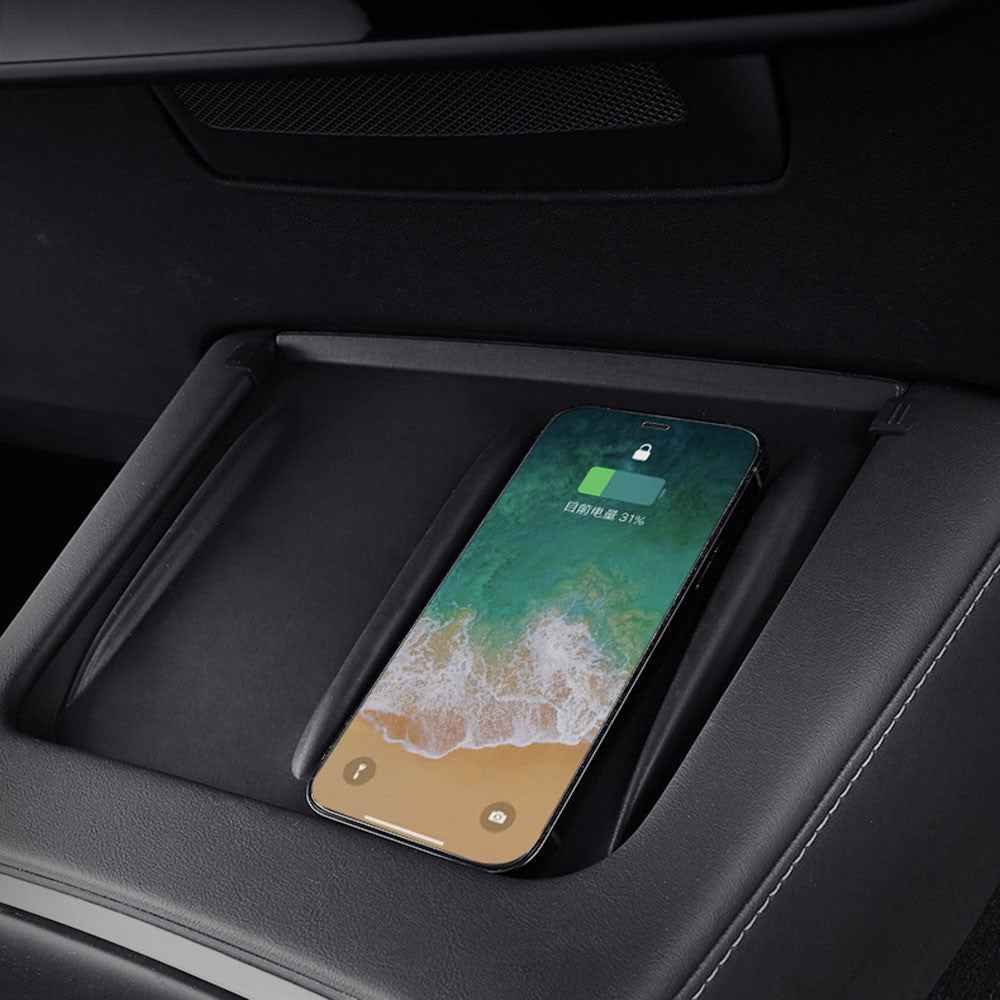 For Tesla Model Y/3 Center Console Wireless Charger Silicone Mat Anti-Skid Pad Car Interior Accessories
