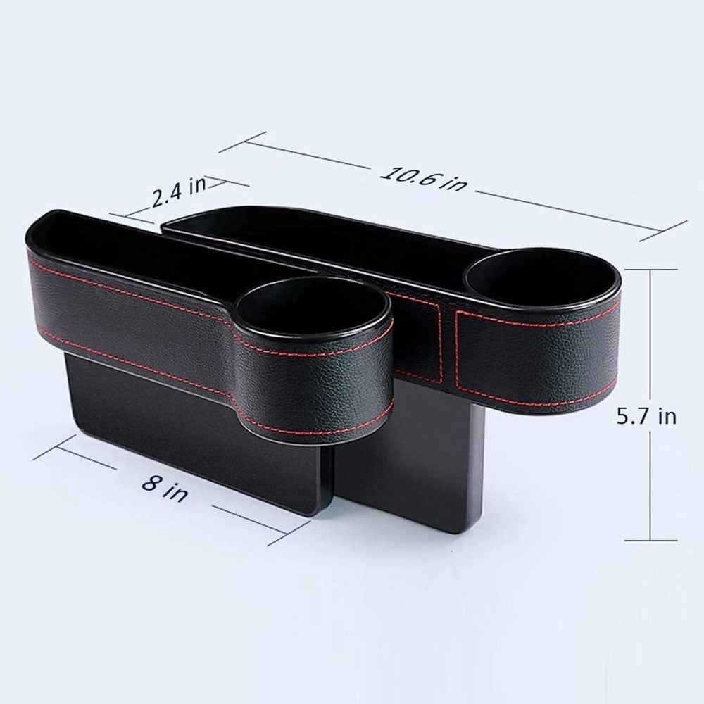 AC-ON-041 Car Seat Seam Storage Box Multifunctional Seat Gap Organizer Phone Beverage Cup Holder - Driver Side