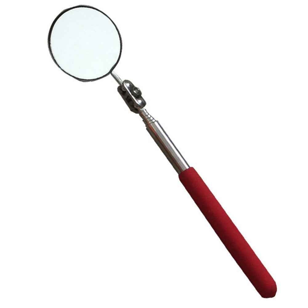 51cm Portable Telescopic Inspection Mirror Car Angle View Tool Repair Detection Hand Tool - Silver/Red Handle