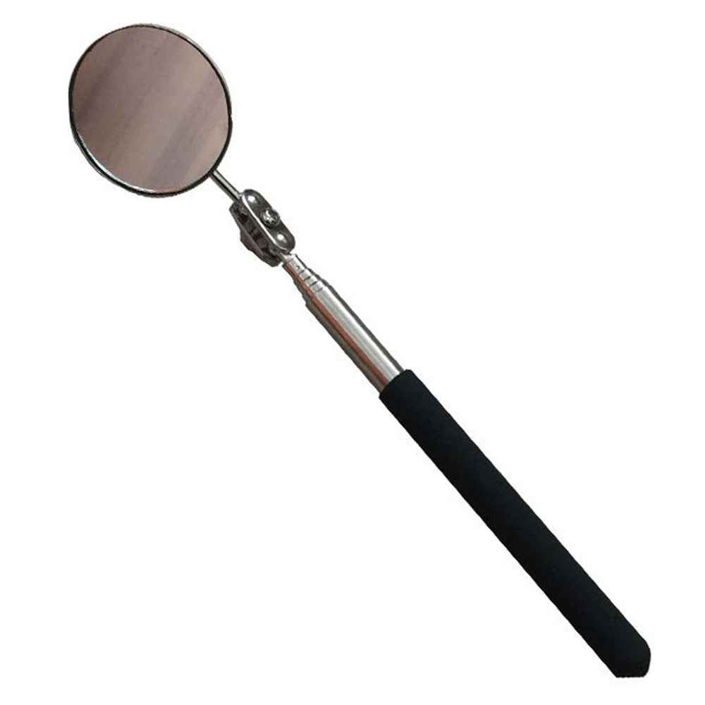 51cm Portable Telescopic Inspection Mirror Car Angle View Tool Repair Detection Hand Tool - Silver/Black Handle