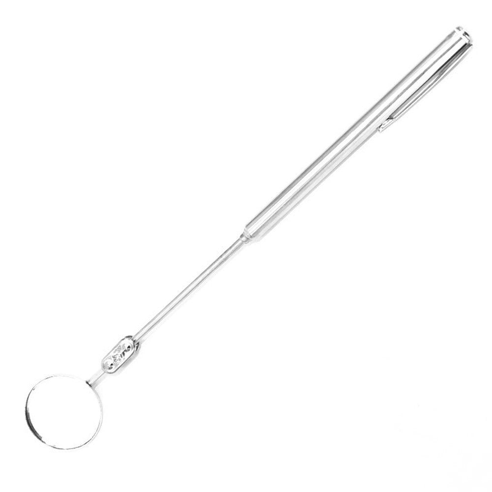 51cm Portable Telescopic Inspection Mirror Car Angle View Tool Repair Detection Hand Tool - Silver/Black Handle