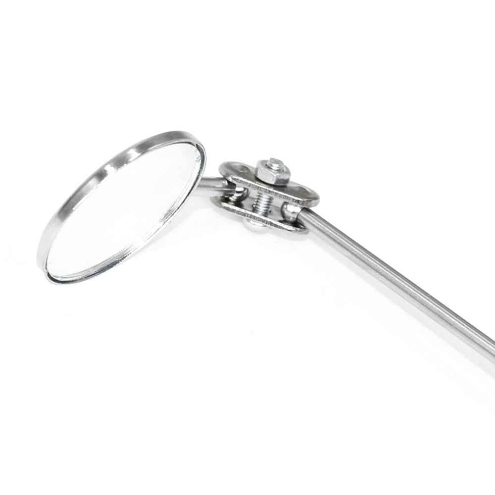51cm Portable Telescopic Inspection Mirror Car Angle View Tool Repair Detection Hand Tool - Silver/Black Handle