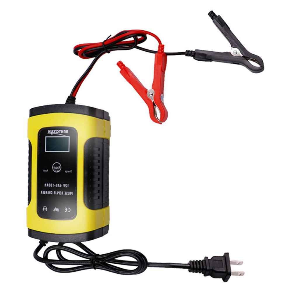 12V Battery Charger All-Intelligent Universal Battery Maintainer Repair Lead-Acid Battery Charger with Digital Display for Motorcycle Cars - US Plug