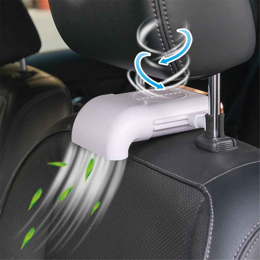 TRASAN F405 Car Seat Back USB Fan Creative Cooling Fan with 3-Speed Adjustable Wind for Car Inner Supplies - Black