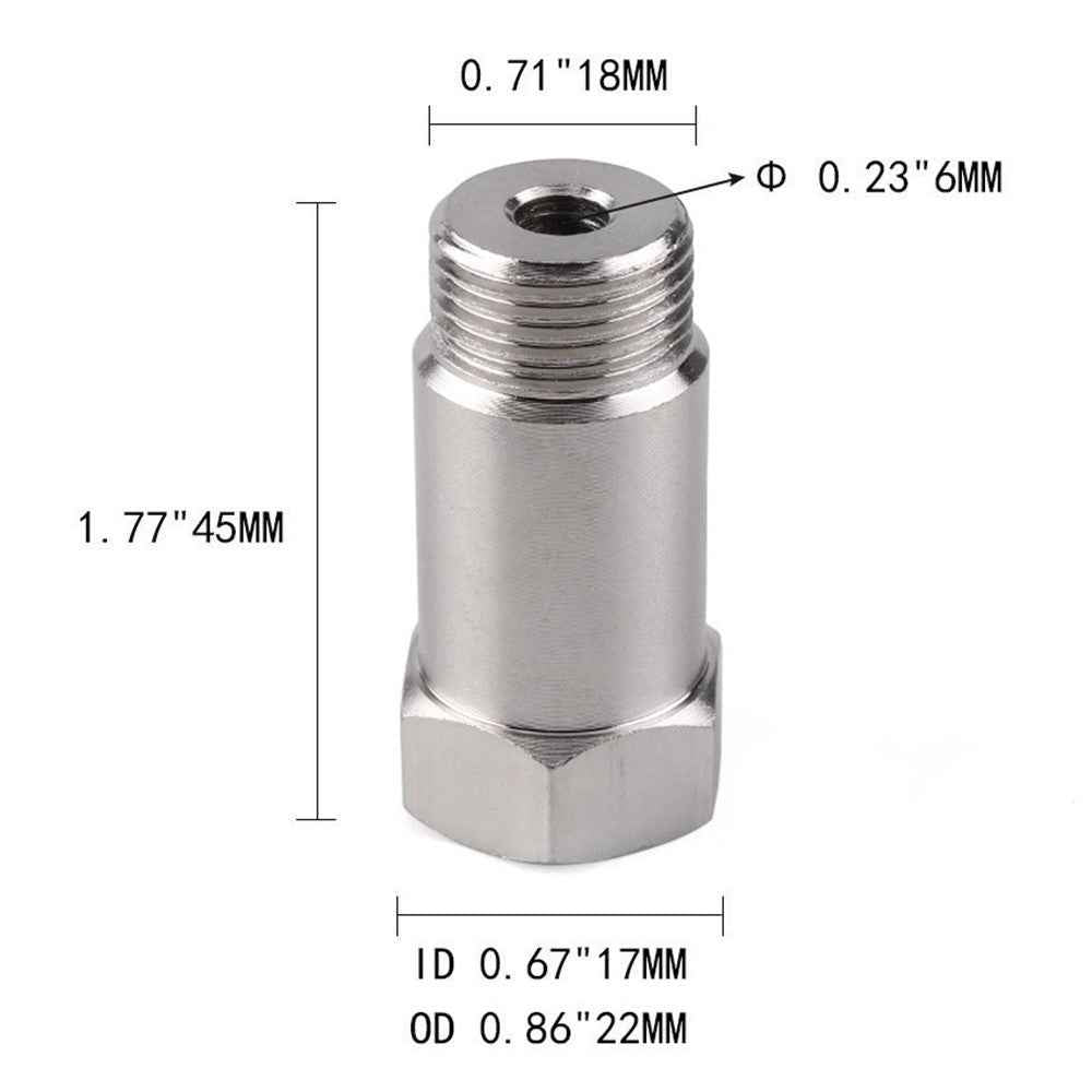 THB009 2Pcs/Set Car Oxygen Sensor Adapter 45mm Oxygen Extension Connector for Universal Vehicles