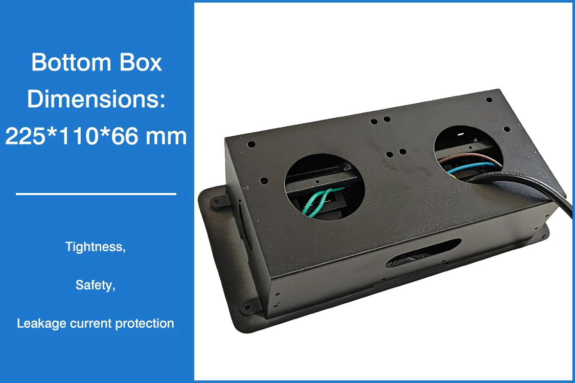 Desktop pop up Socket 3 EU plug with 1.8m power cable