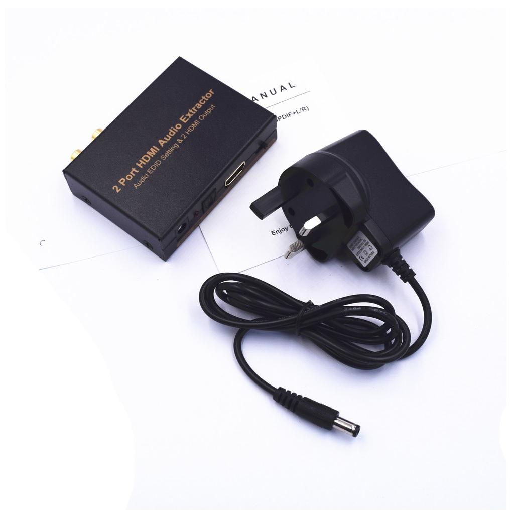 1080P HDMI TO HDMI Analog Audio Extractor Converter Splitter UK Adapter