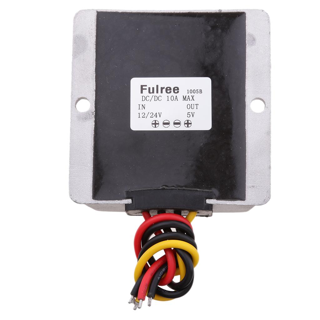 Waterproof DC-DC Converter Step-Down Buck 12V/24V to 5V 10A 50W