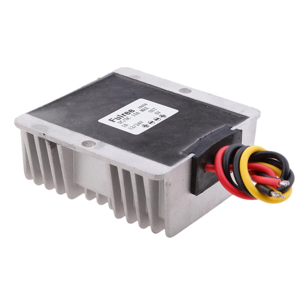 Waterproof DC-DC Converter Step-Down Buck 12V/24V to 5V 10A 50W
