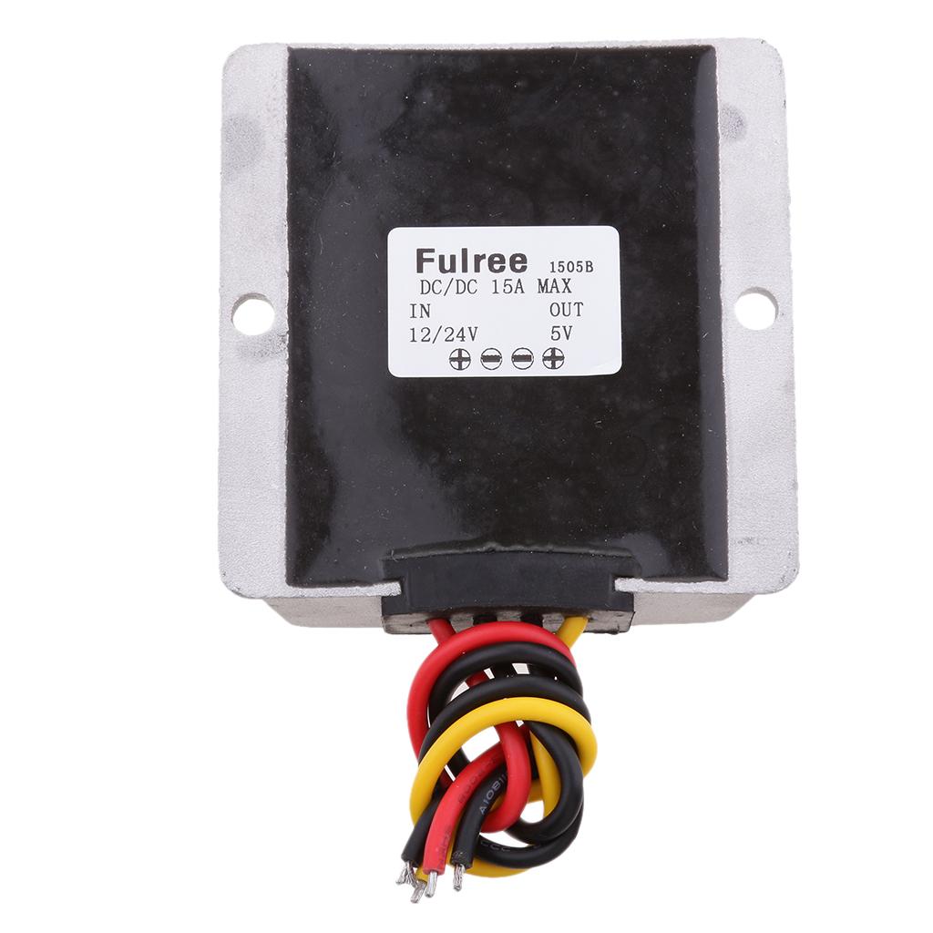Waterproof DC-DC Converter Step-Down Buck 12V/24V to 5V 15A 75W