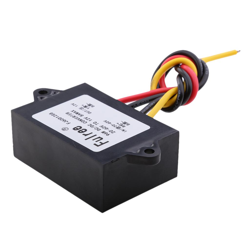 20V-60V  to 12V 8A 96W Car LED Power Supply Waterproof 