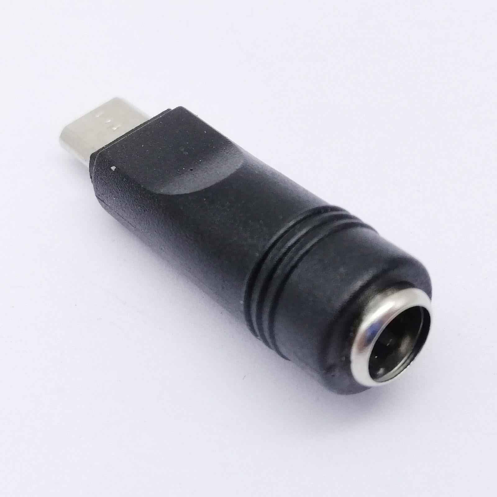 5Pieces DC Power Micro USB 5 Pin Male To 5.5x2.1mm Female Charging Adapter