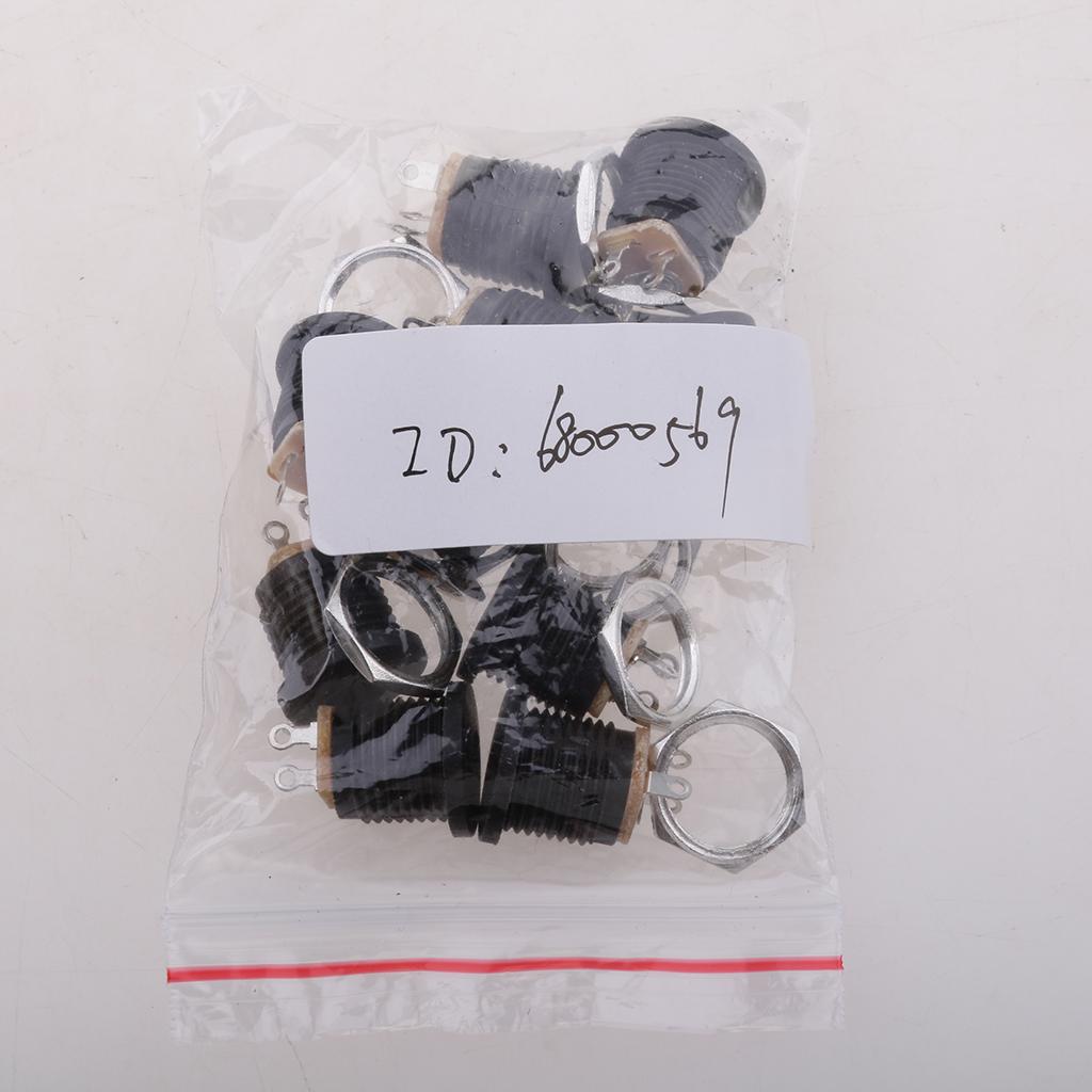 2x10 Pieces 5.5x2.1mm DC Power Supply Jack Socket Female Panel Mount Connector