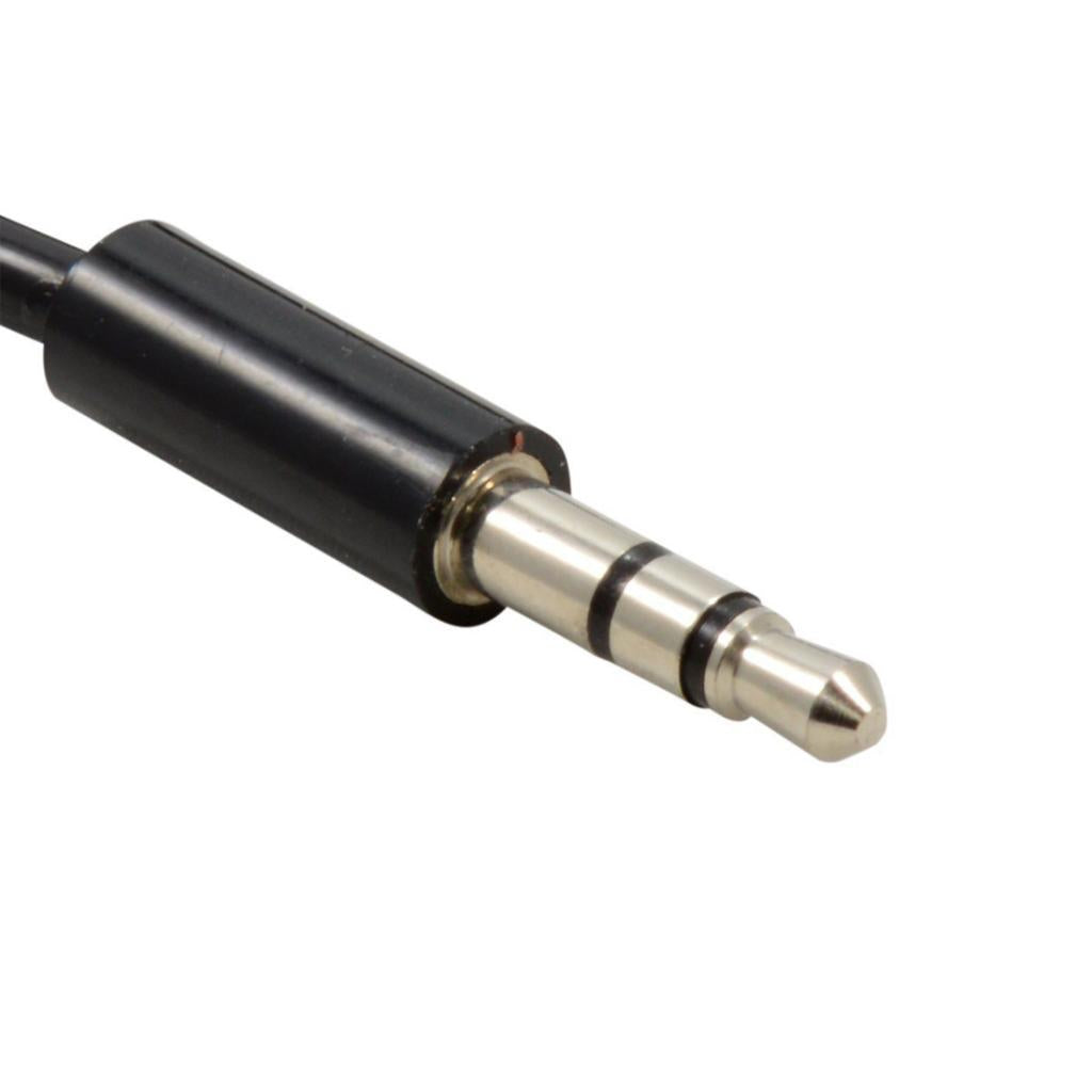3.5mm 3 Pole Male to Male M/M Jack Audio Stereo Aux Spring Cable 1m