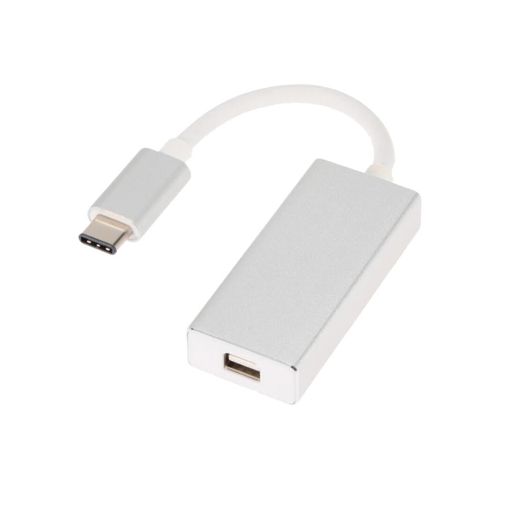 USB C Type C Mini Display Port DP Adapter Support 4K Male to Female silver